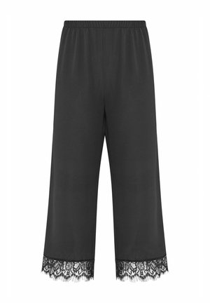 Yours Clothing, PLUS SIZE WIDE LEG TROUSERS - Trousers - black