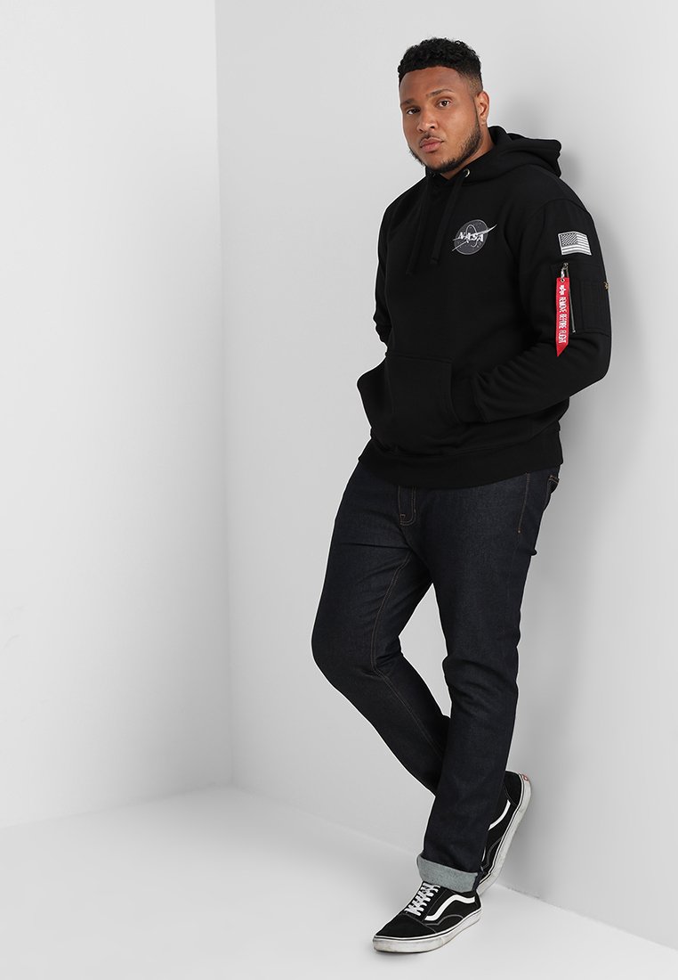 alpha industries space shuttle hoodie grey