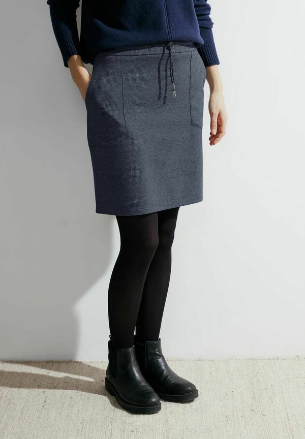 IN MELANGE OPTIK - Bleistiftrock - blau