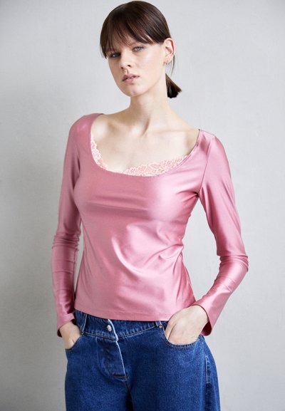 Vaillant FITTED LONG SLEEVED WITH ASYMMETRICAL DETAIL - Μπλούζα με μακριά μανίκια - blush