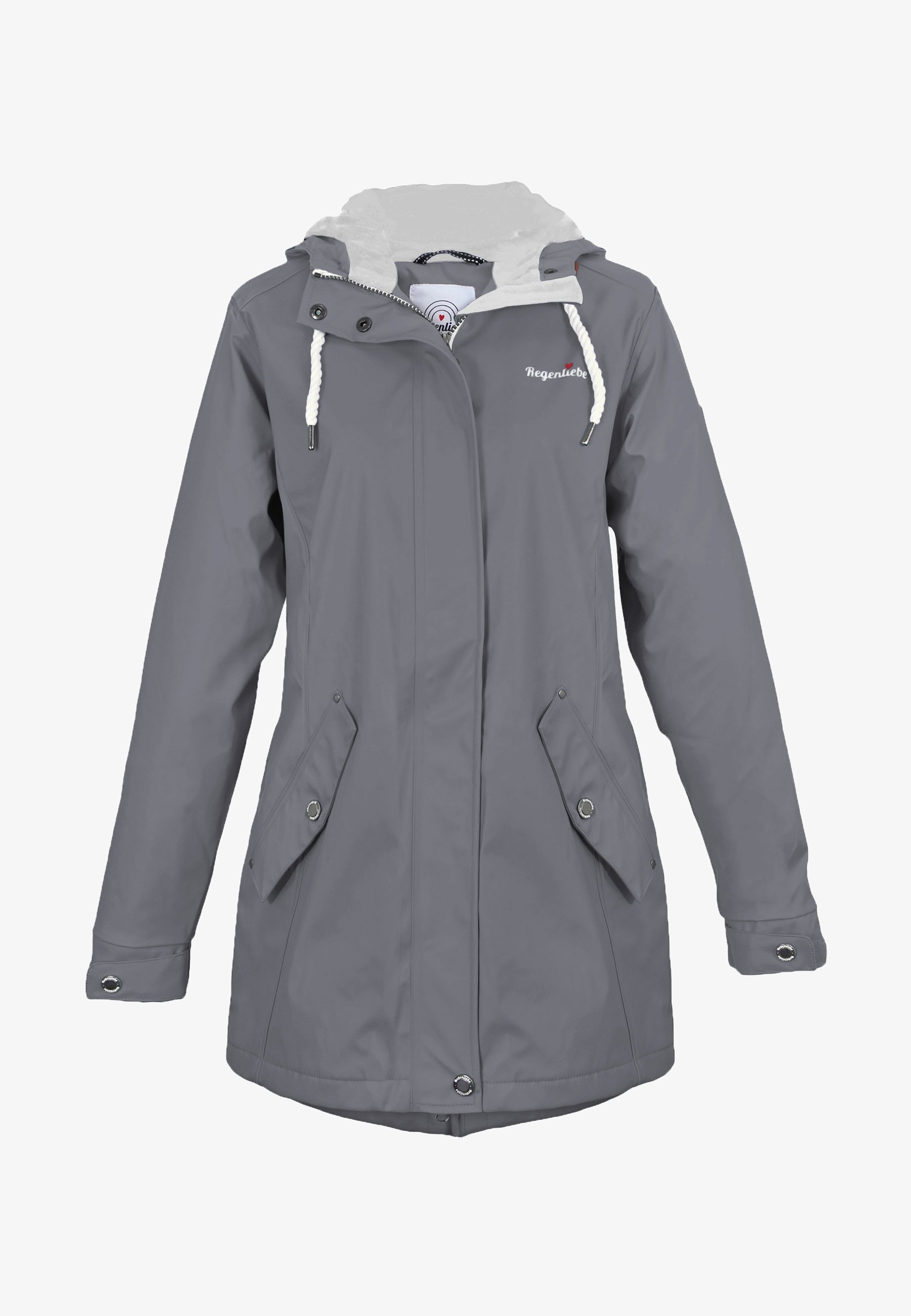 Dingy Die Regenmantel Frau Regenjacke Lang Damen Wasserdicht