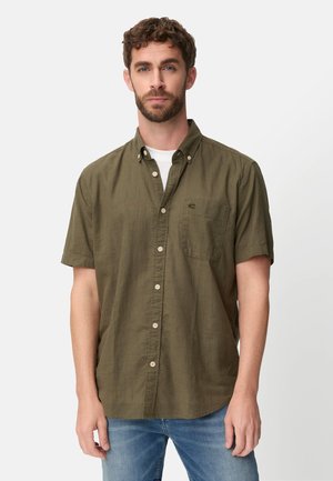 KURZARM MIT KONTRASTDETAILS - Hemd - deep olive