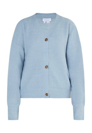 Strickjacke - blau grau