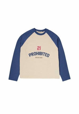 PROHIBITED LONGSLEEVE - Long sleeved top - blue cream
