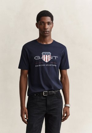 GANT REGULAR FIT ARCHIVE - T-shirt imprimé - evening blue