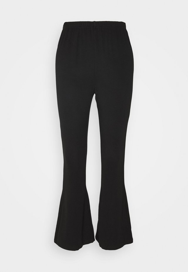 WIDE LEG TROUSERS - Pantalon classique - black