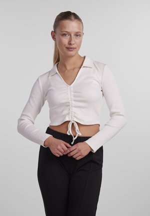Pieces PCTEGAN TIE - Top dugih rukava - cloud dancer