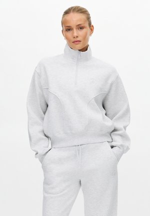 BASE HALF ZIP - Sweater - light grey melange