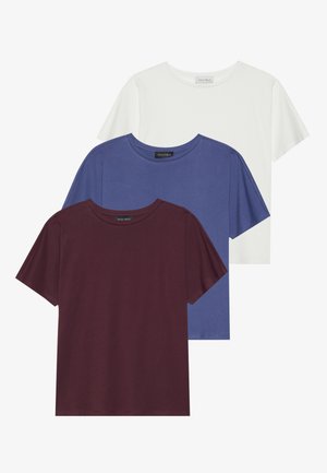 3 PACK - T-shirt - bas - winetasting/egret/crown blue
