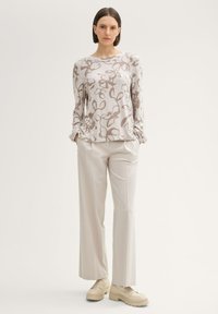 TOM TAILOR GEMUSTERTES - Longsleeve - cosy taupe floral design