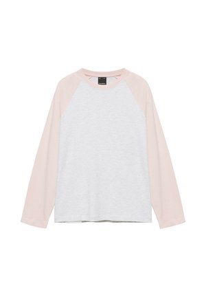 PULL&BEAR, LONG SLEEVE RAGLAN - T-SHIRT - Langærmet T-shirt - pink
