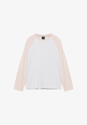 PULL&BEAR, LONG SLEEVE RAGLAN - T-SHIRT - Langærmet T-shirt - pink