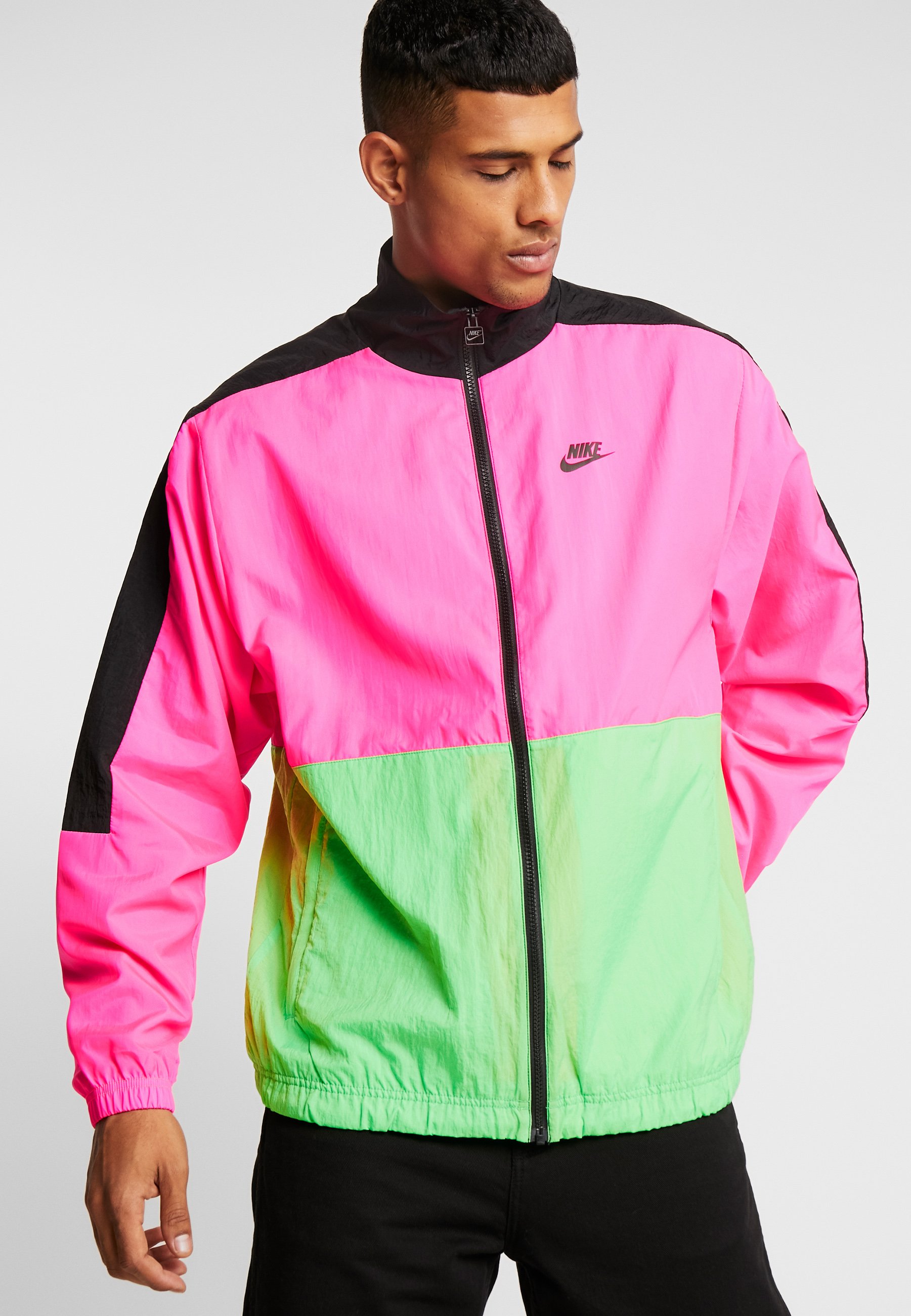 black and neon green nike jacket