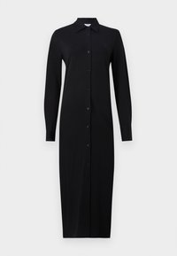 RELAXED SHIRT DRESS - Maxi-jurk - black