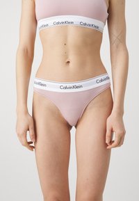 Calvin Klein Underwear - THONG - Stringit - beige Pienoiskuva 1