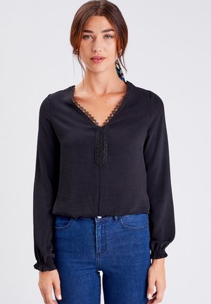 MIT LANGEN ÄRMELN - Blouse - noir
