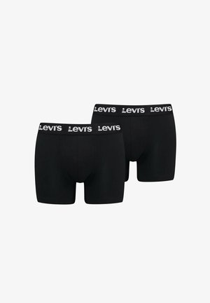 Czarne bokserki wykonane z miękkiego materiału z elastycznym pasem z logo „Levi's”. Prosty design, dopasowany krój i gładka tekstura.