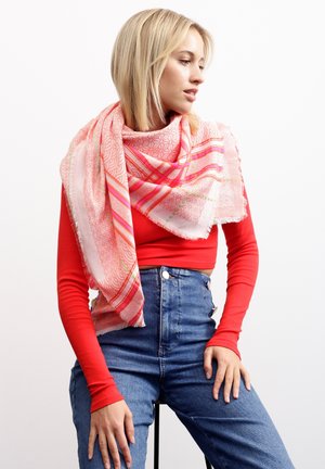 FLOWER-TUCH - Halsdoek - red/salmon