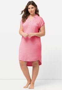 Ulla Popken COLLARED CAP SLEEVE - Camicia da notte - pink