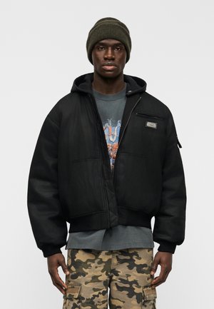 CITY PLATED JACKET - Zimná bunda - black