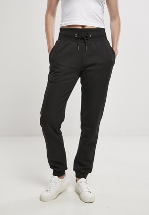 Urban Classics HIGH WAIST - Tracksuit bottoms - schwarz