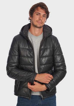 SPRINT - Leather jacket - black