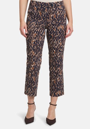 MIT BÜGELFALTE - Trousers - dark blue brown