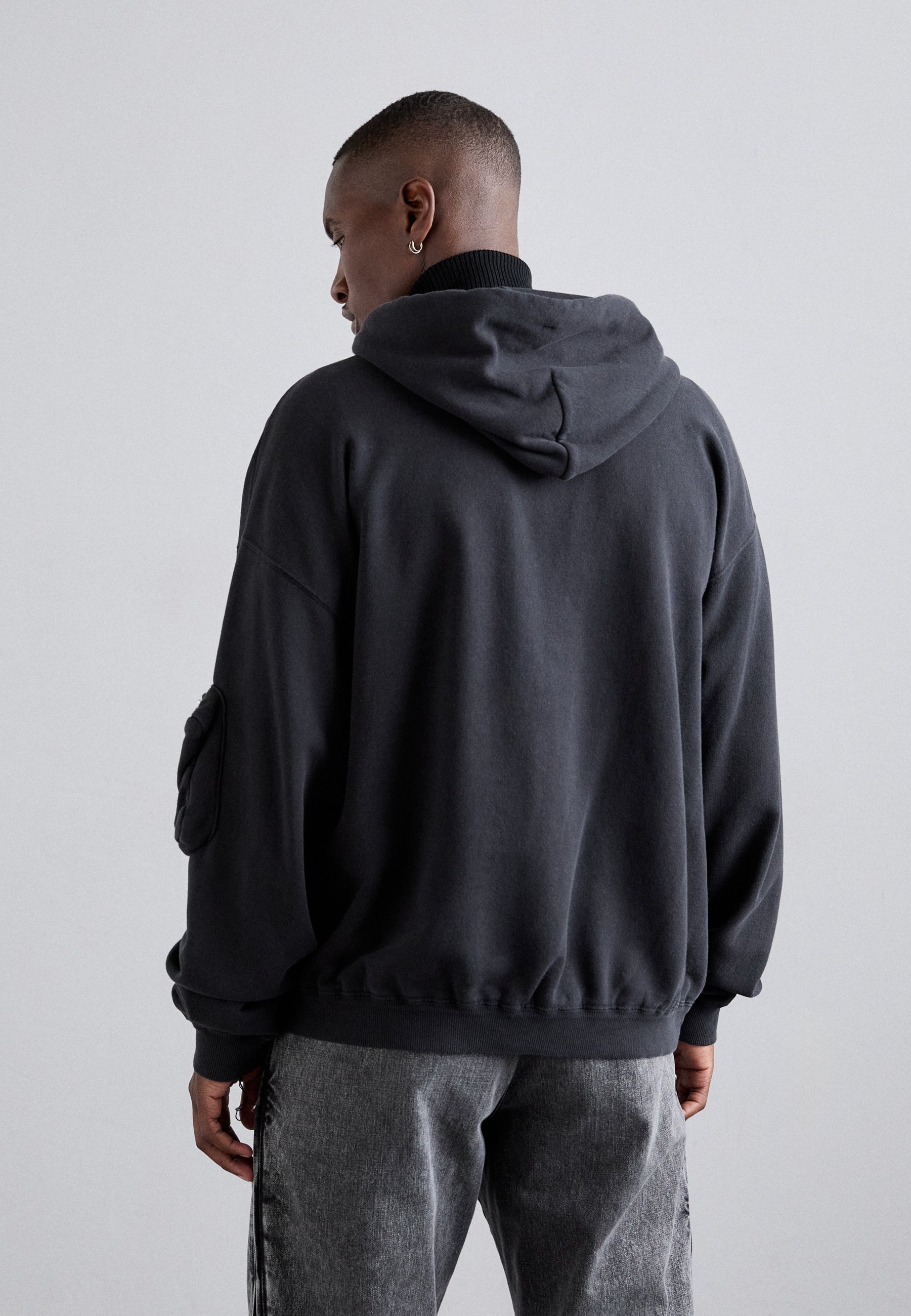 MM6 Maison Margiela Felpa con zip - washed black/nero - Zalando.it