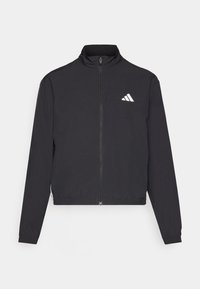 TRAIN ESSENTIALS 3 STRIPES WARM UP - Training jacket - black/white