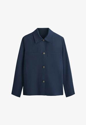 OYSHO, POCKET JACKET - Overhemdblouse - metallic blue