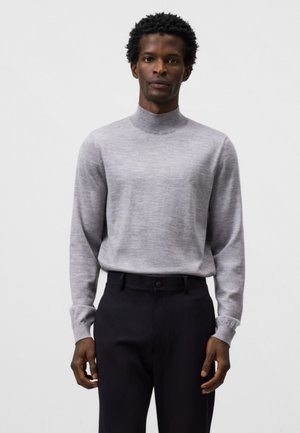 PERKINS COLLAR - Trui - grey melange