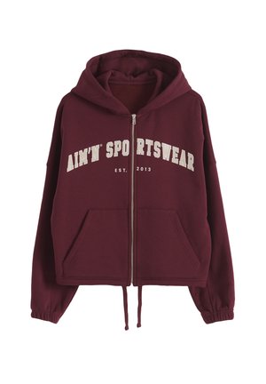 aim’n®, VARSITY SWEAT ZIP HOOD - Sudadera con cremallera - merlot