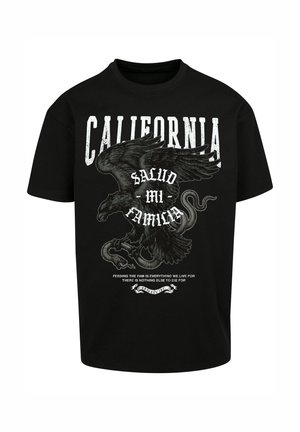 Upscale by Mister Tee LA FAMILIA - Marškinėliai su spaudiniu - black