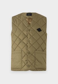QUILTED PUFFER VEST - Bodywarmer - mud green