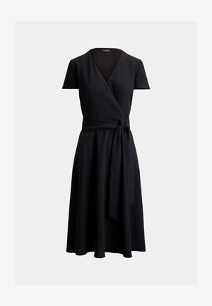 Lauren Ralph Lauren, BELTED GEORGETTE SURPLICE DRESS - Nappali ruha - black