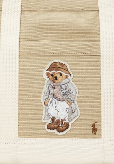 Polo Ralph Lauren CANVAS SMALL POLO BEAR TOTE - Kabelka - tan/ecru