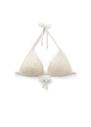 Calzedonia, SEQUIN NET TRIANGLE - Horní díl bikin - white