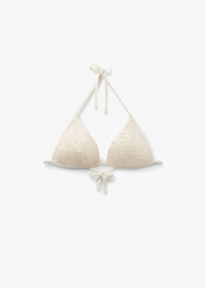 Calzedonia, SEQUIN NET TRIANGLE - Horní díl bikin - white