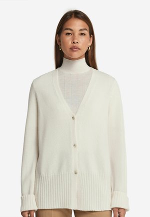 V-NECK - Strickjacke - White