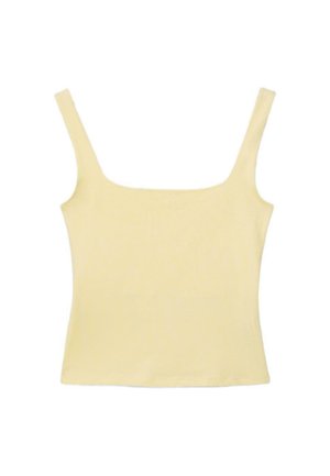 TANK WITH A SQUARE-CUT NECKLINE - Top - light yellow