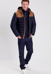 BONOBO Jeans LANGEN ÄRMELN - Strickpullover - bleu foncé