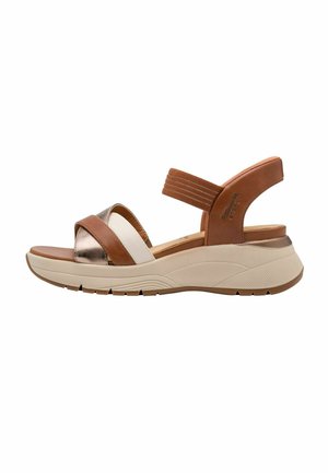 Tamaris, Plateausandalette - cognac comb