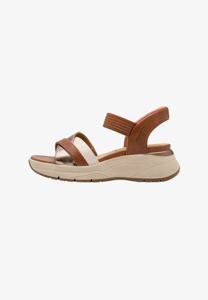 Tamaris, Plateausandalette - cognac comb
