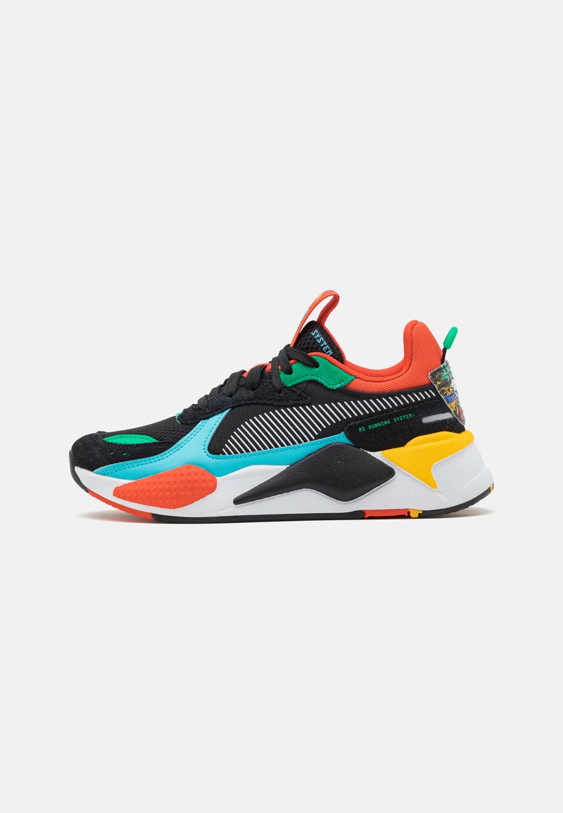 Puma RSX BLOCK PARTY JR UNISEX Trainers black/red/green/black