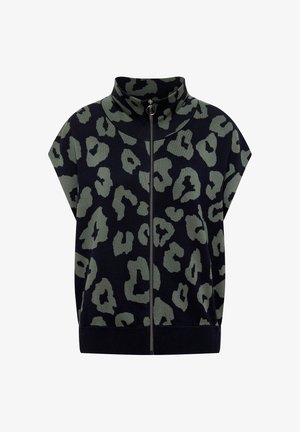 Cecil, DOUBLEFACE WESTE MIT KRAGEN UND ZIPPER - Chaqueta de punto - urban dark blue