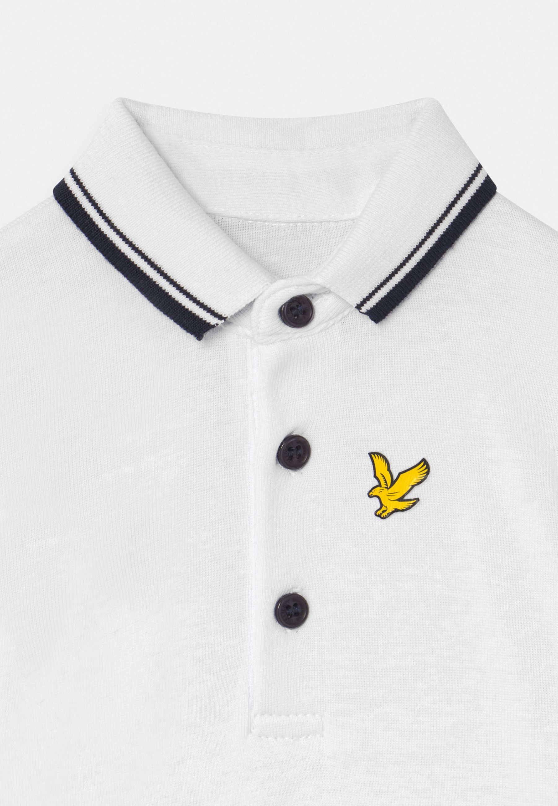 Lyle \u0026 Scott Tipped Polo Romper Boxed Baby's Baby Grow - Bright White