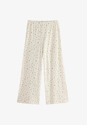 Lindex, LINDEX WIDE PYJAMA TROUSERS IN POINTELLE LINDEX - Pantaloni del pigiama - dusty white
