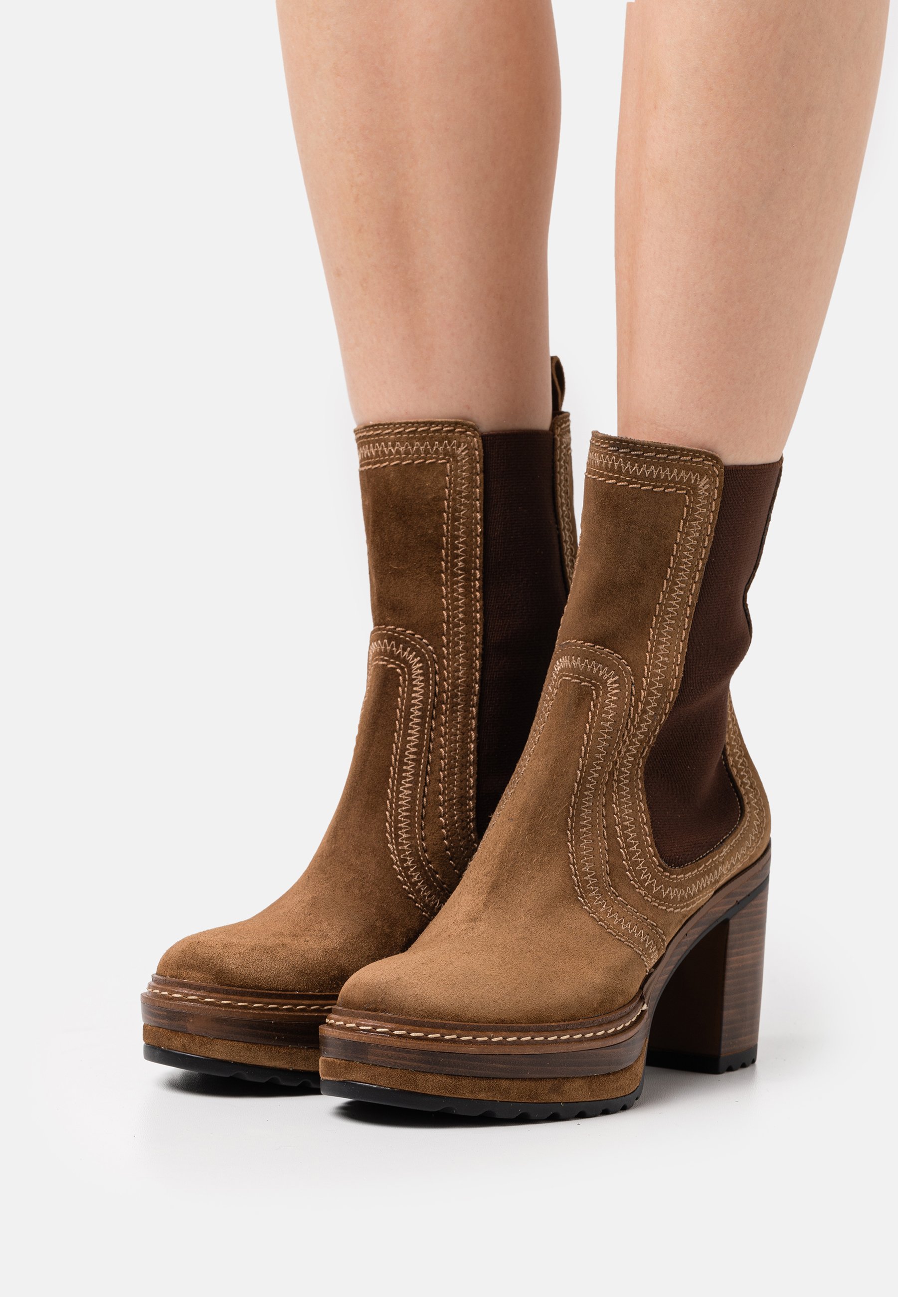 Pons Quintana OLIVIA - Platform ankle boots - toffe/brown - Zalando.co.uk
