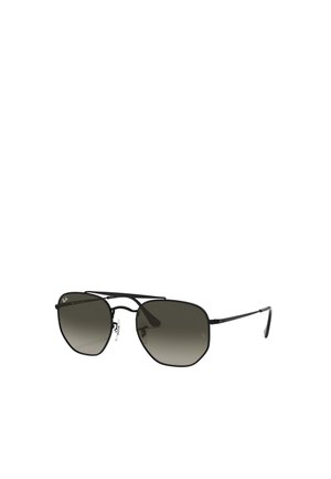 Occhiali da sole in stile black metal con montatura ottagonale, lenti grigio scuro sfumate e design con doppio ponte. Presentano naselli regolabili.