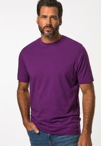 JP1880 MOTIV AUF DER BRUST,RUNDHALSAUSSCHNITT - T-shirt basic - plum